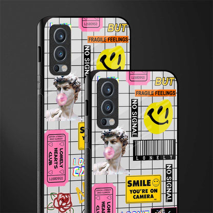 lonely hearts club white glass case for oneplus nord 2 5g image-2