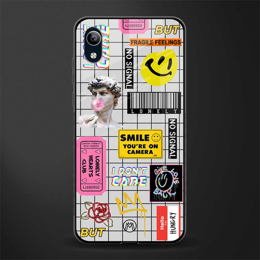 lonely hearts club white glass case for vivo y91i image