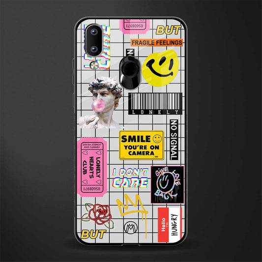 lonely hearts club white glass case for vivo y93 image