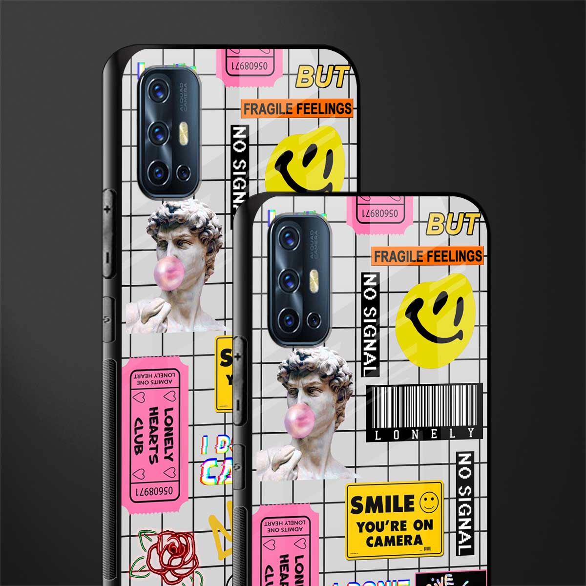 lonely hearts club white glass case for vivo v17 image-2