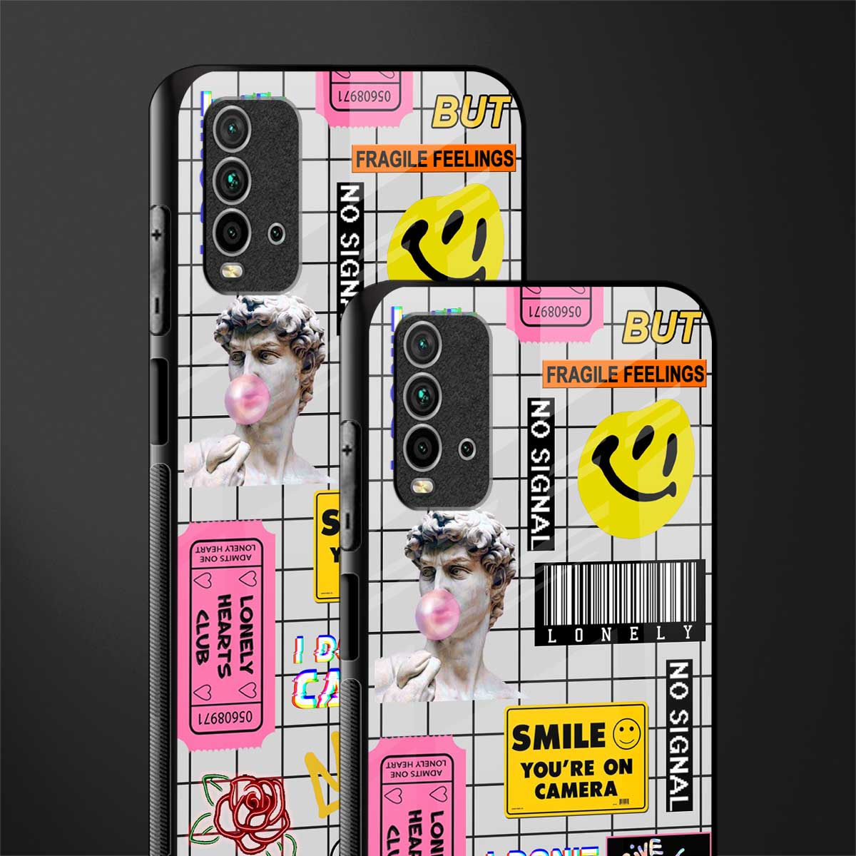 lonely hearts club white glass case for redmi 9 power image-2