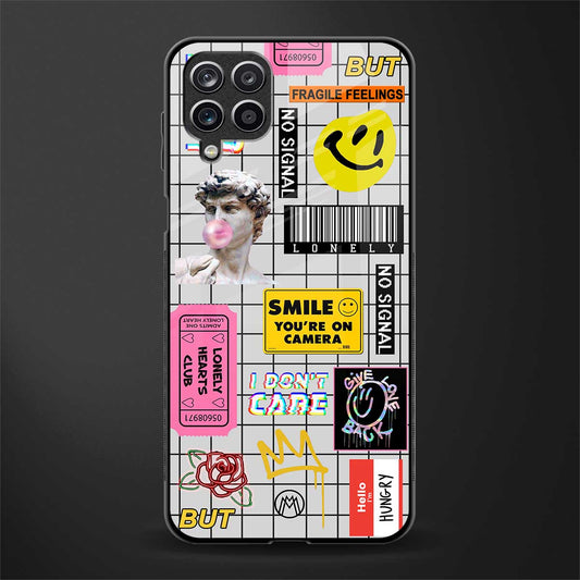 lonely hearts club white glass case for samsung galaxy a42 5g image