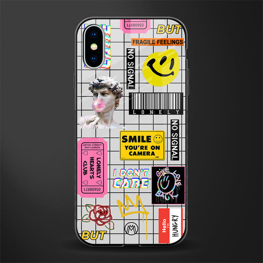 lonely hearts club white glass case for iphone x image