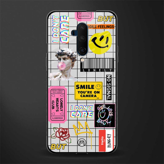 lonely hearts club white glass case for oneplus 7t pro image