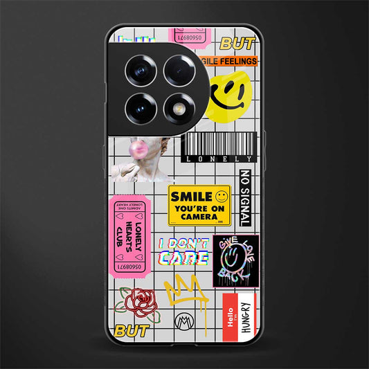 lonely hearts club white back phone cover | glass case for oneplus 11r