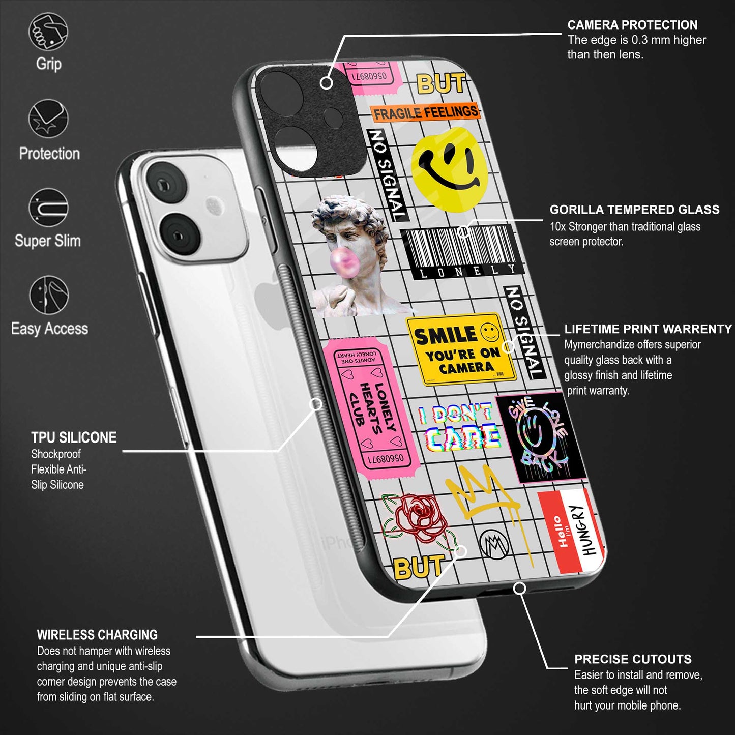 lonely hearts club white glass case for samsung galaxy a71 image-4