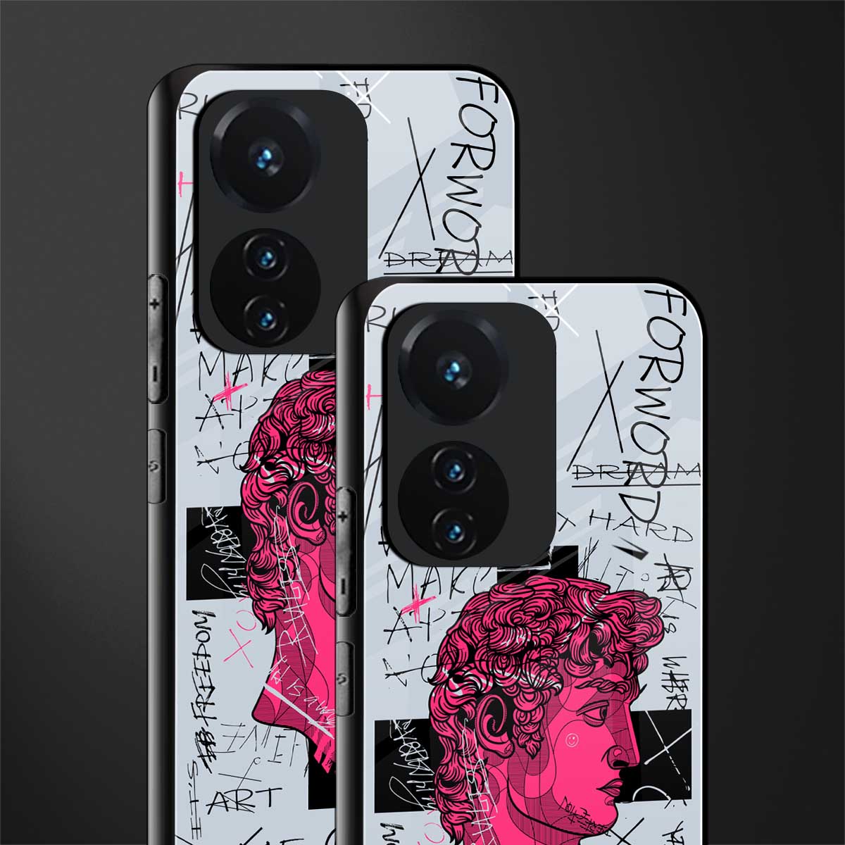 lost in reality david back phone cover | glass case for vivo t1 44w 4g