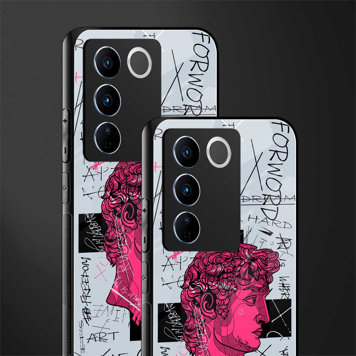 lost in reality david back phone cover | glass case for vivo v27 pro 5g