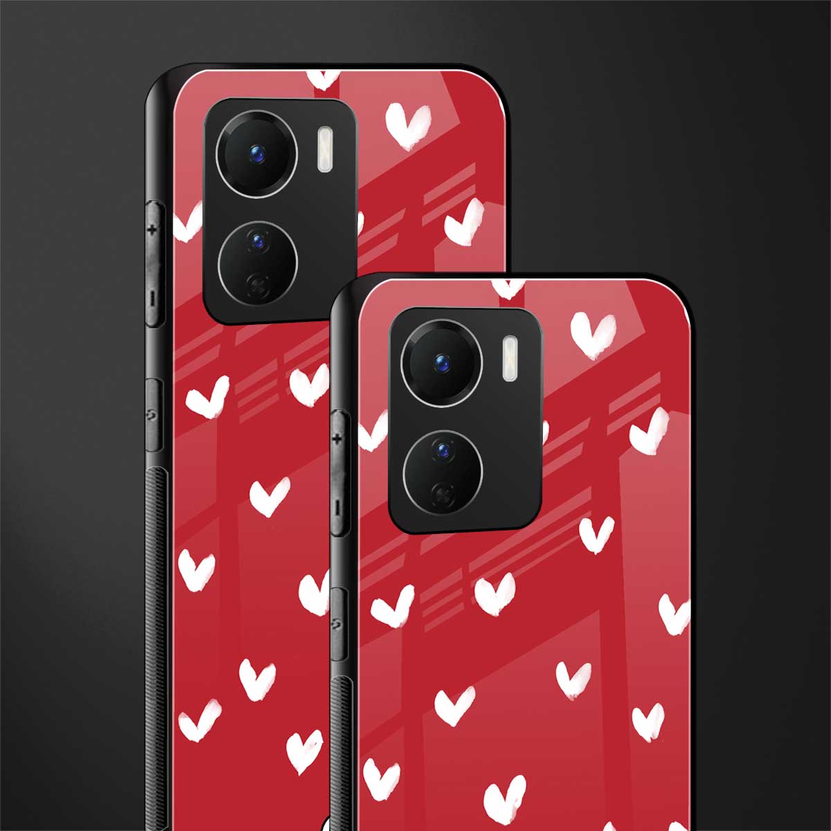 love is love red edition back phone cover | glass case for vivo y16