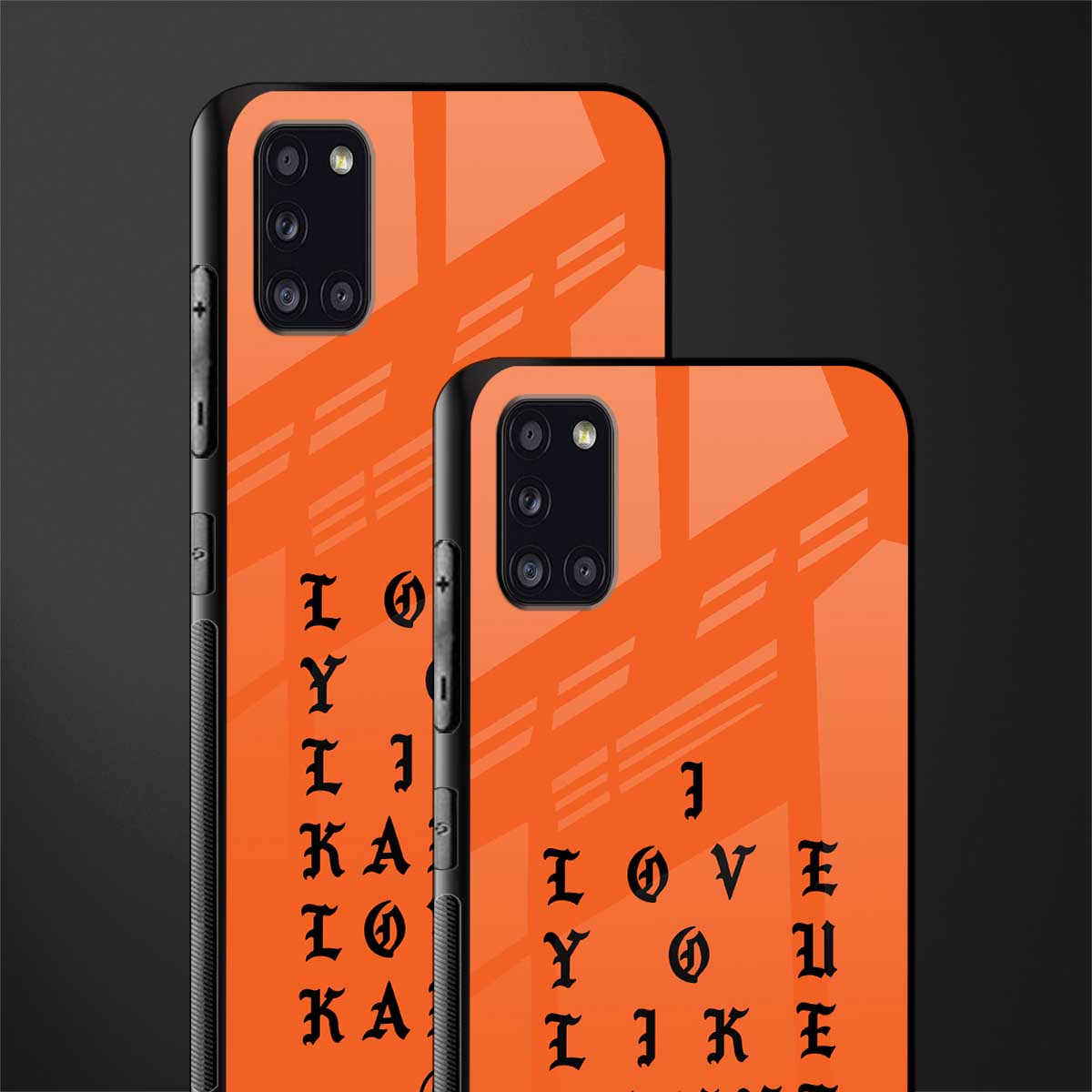 love like kanye glass case for samsung galaxy a31 image-2
