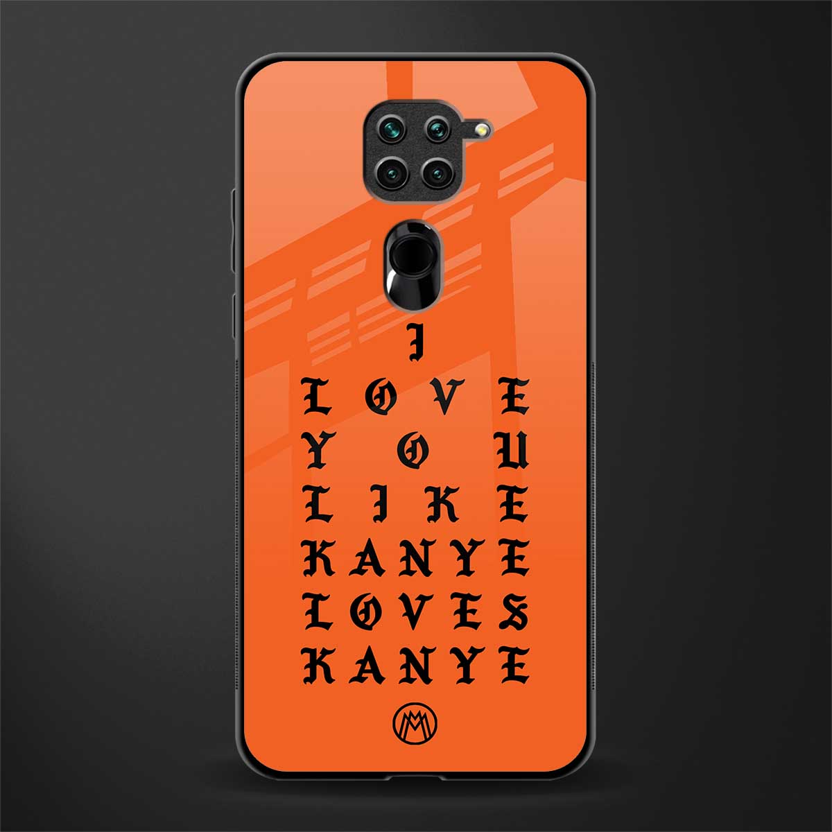 love like kanye glass case for redmi note 9 image