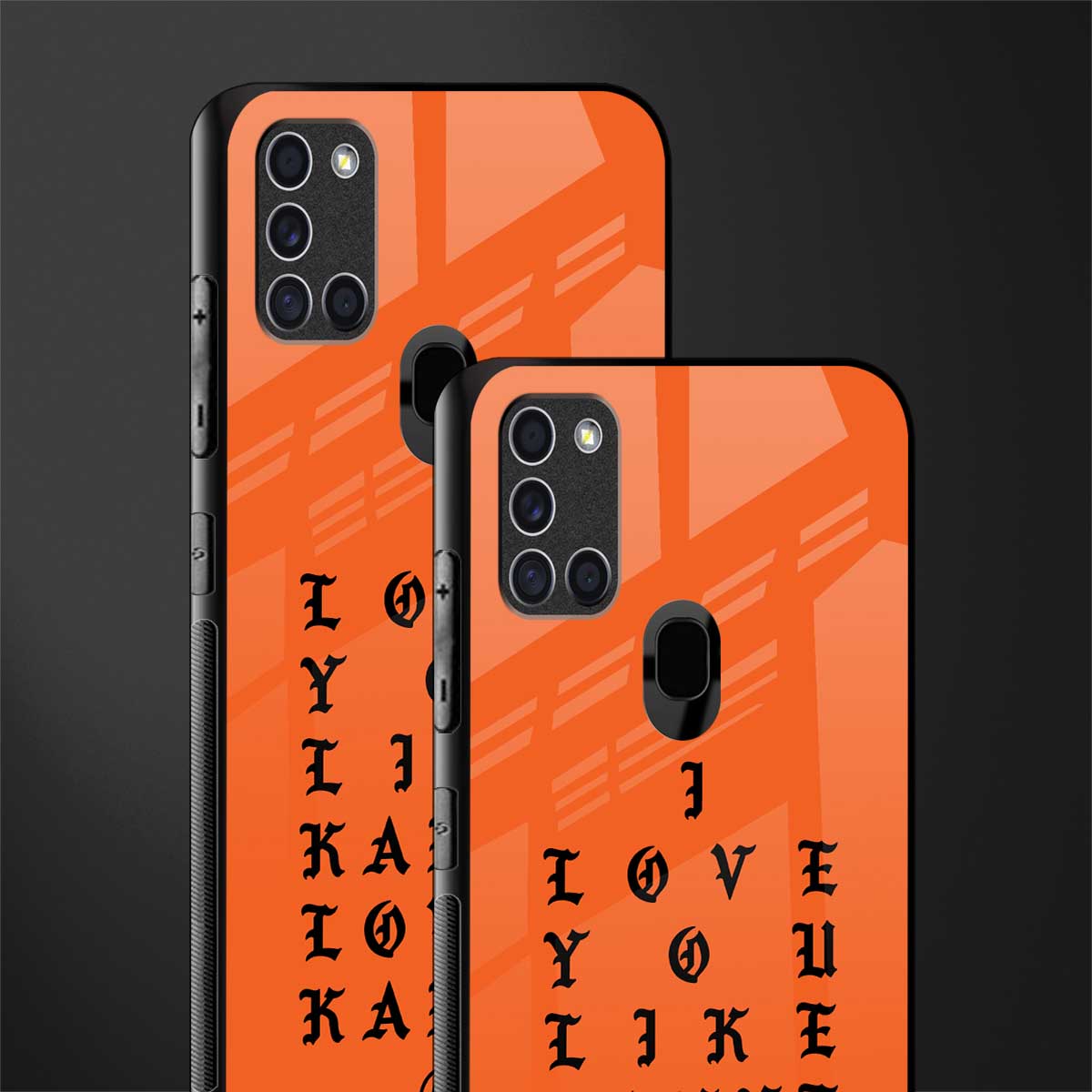 love like kanye glass case for samsung galaxy a21s image-2