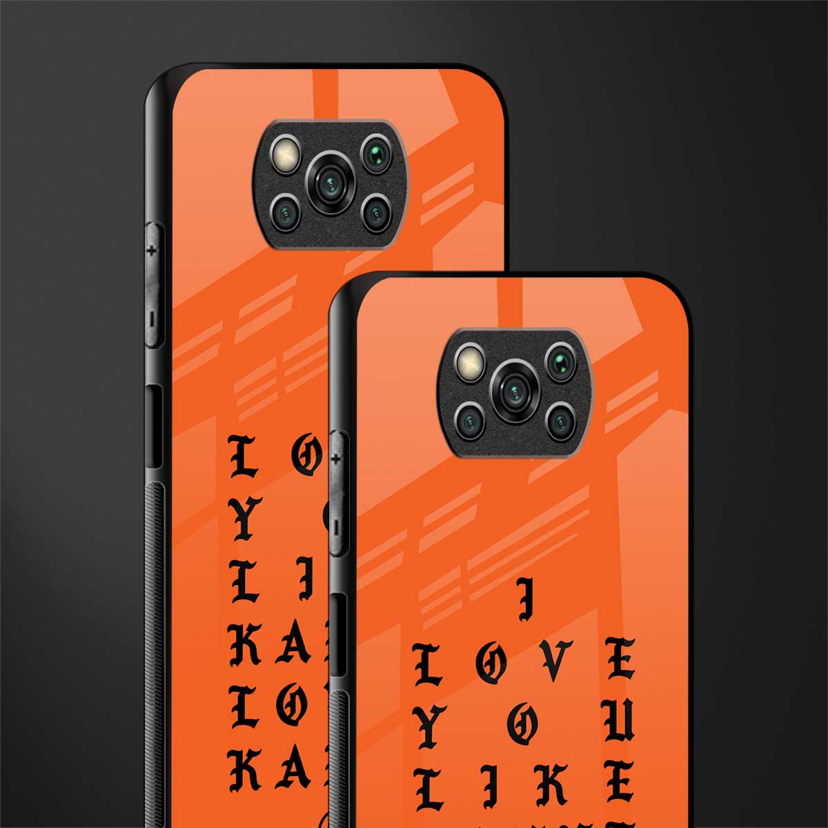 love like kanye glass case for poco x3 image-2