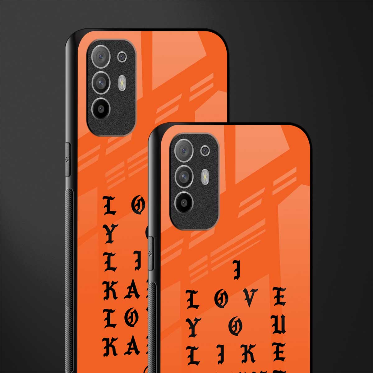 love like kanye glass case for oppo f19 pro plus image-2
