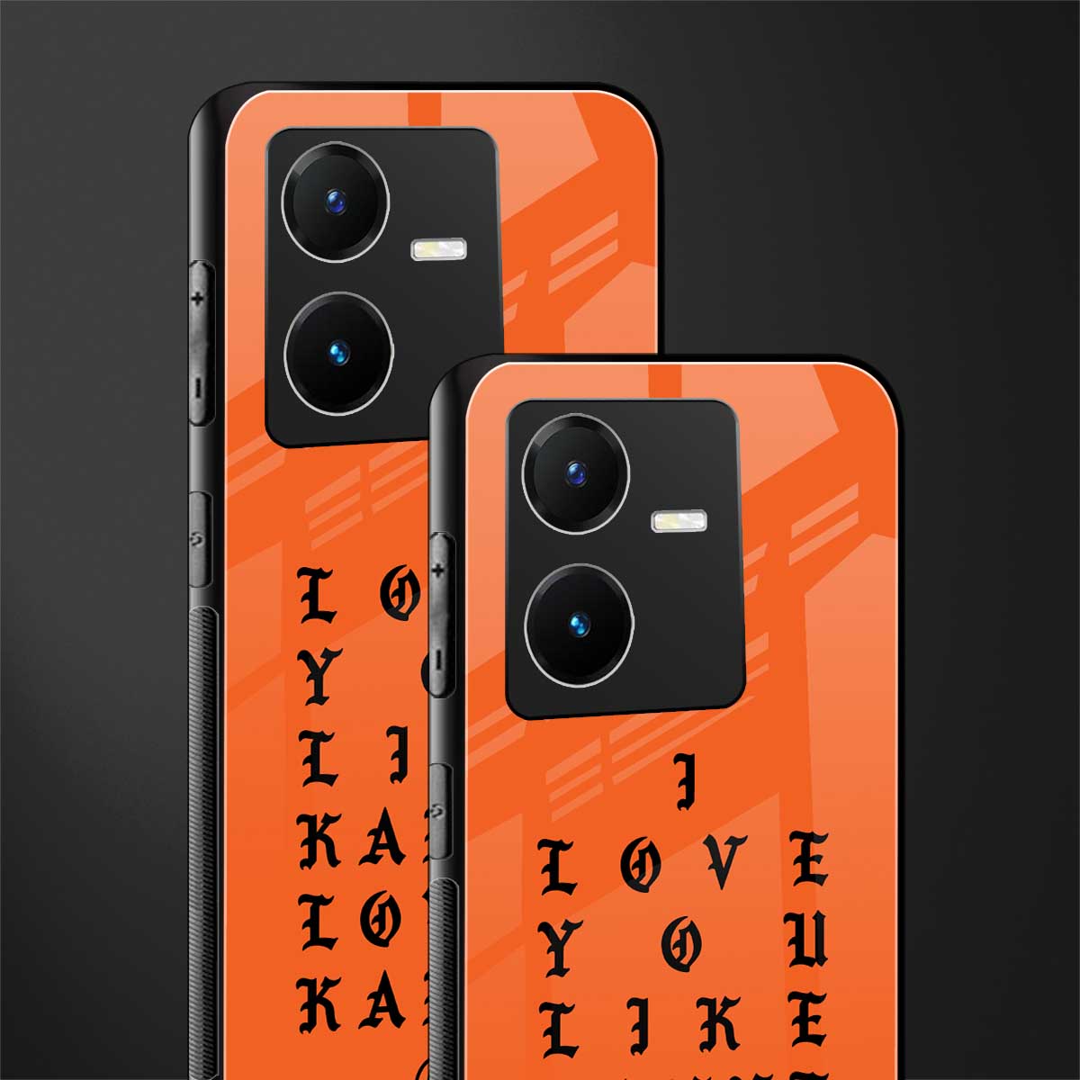 love like kanye back phone cover | glass case for vivo y22