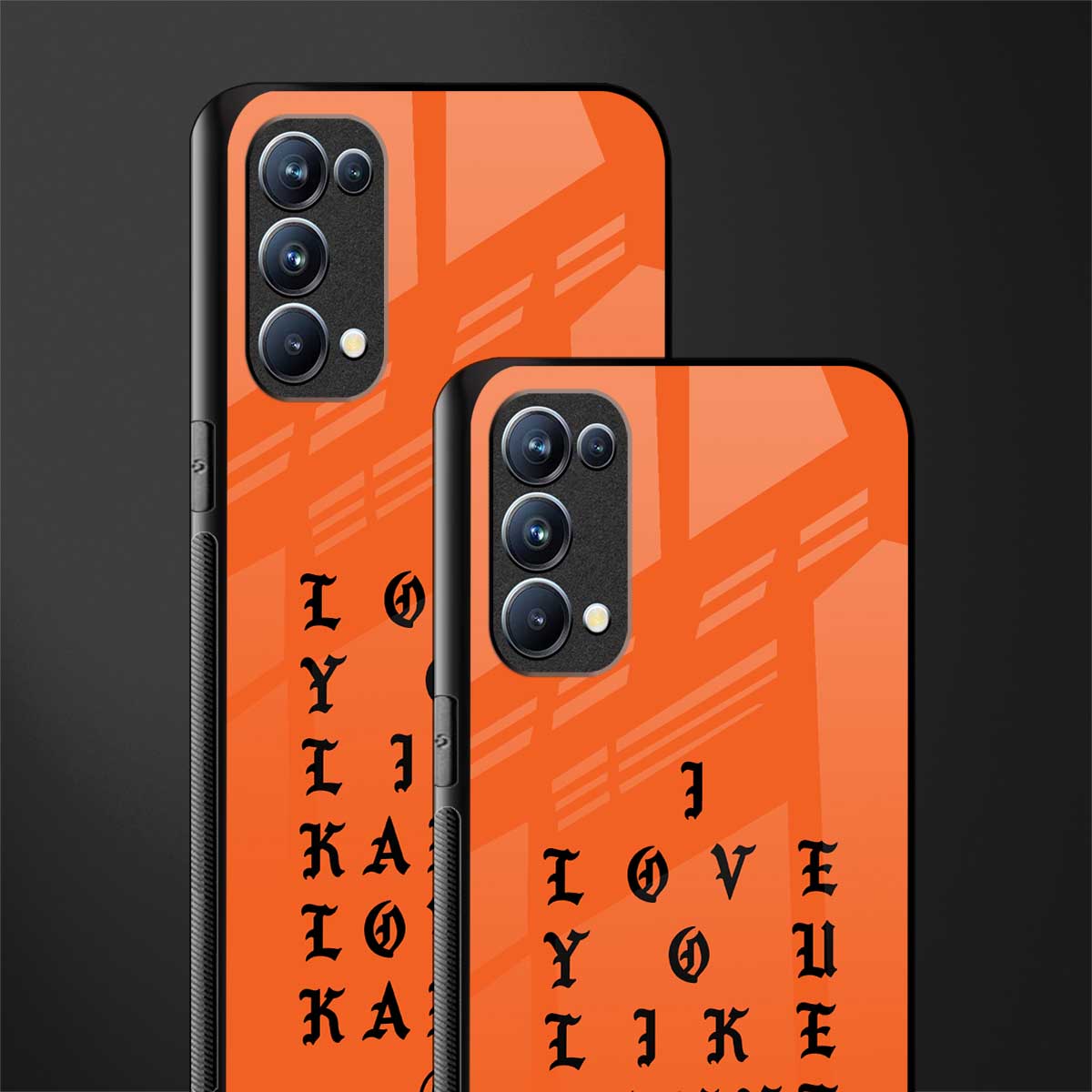 love like kanye back phone cover | glass case for oppo reno 5