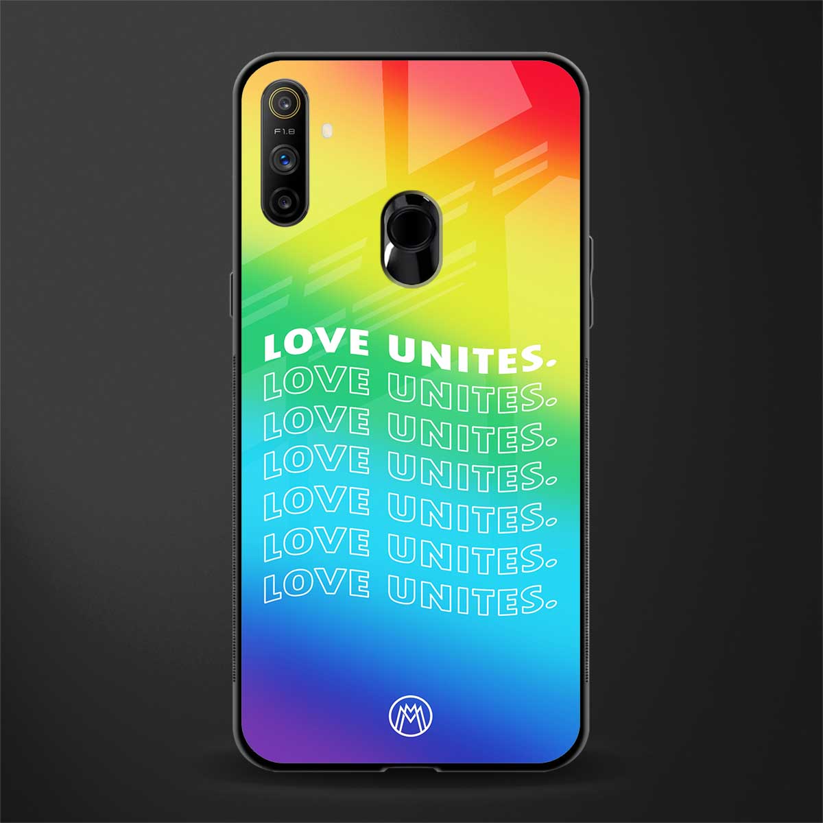love unites glass case for realme narzo 20a image
