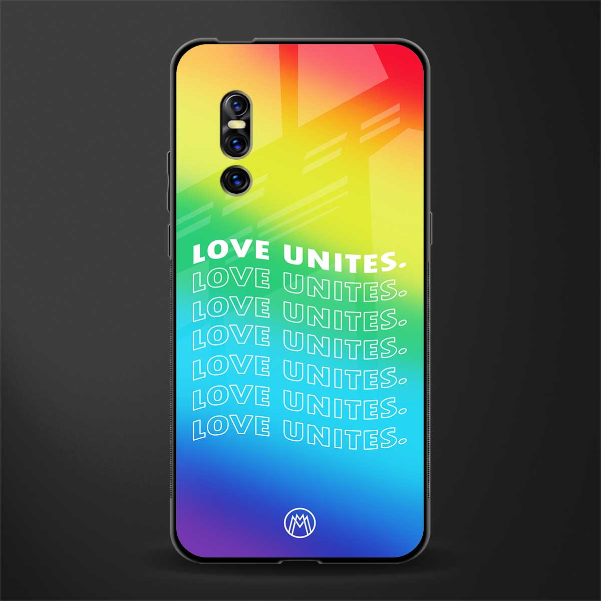 love unites glass case for vivo v15 pro image