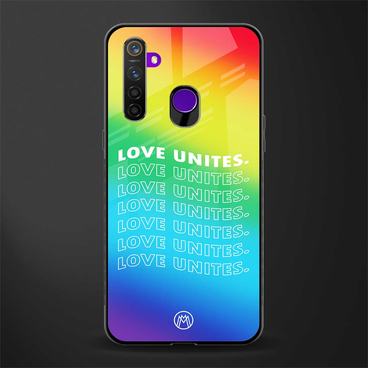 love unites glass case for realme 5s image