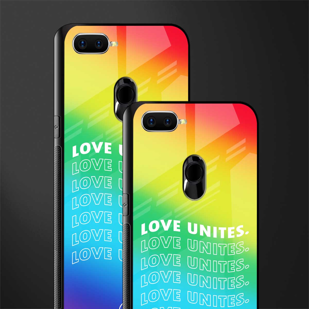 love unites glass case for oppo a7 image-2