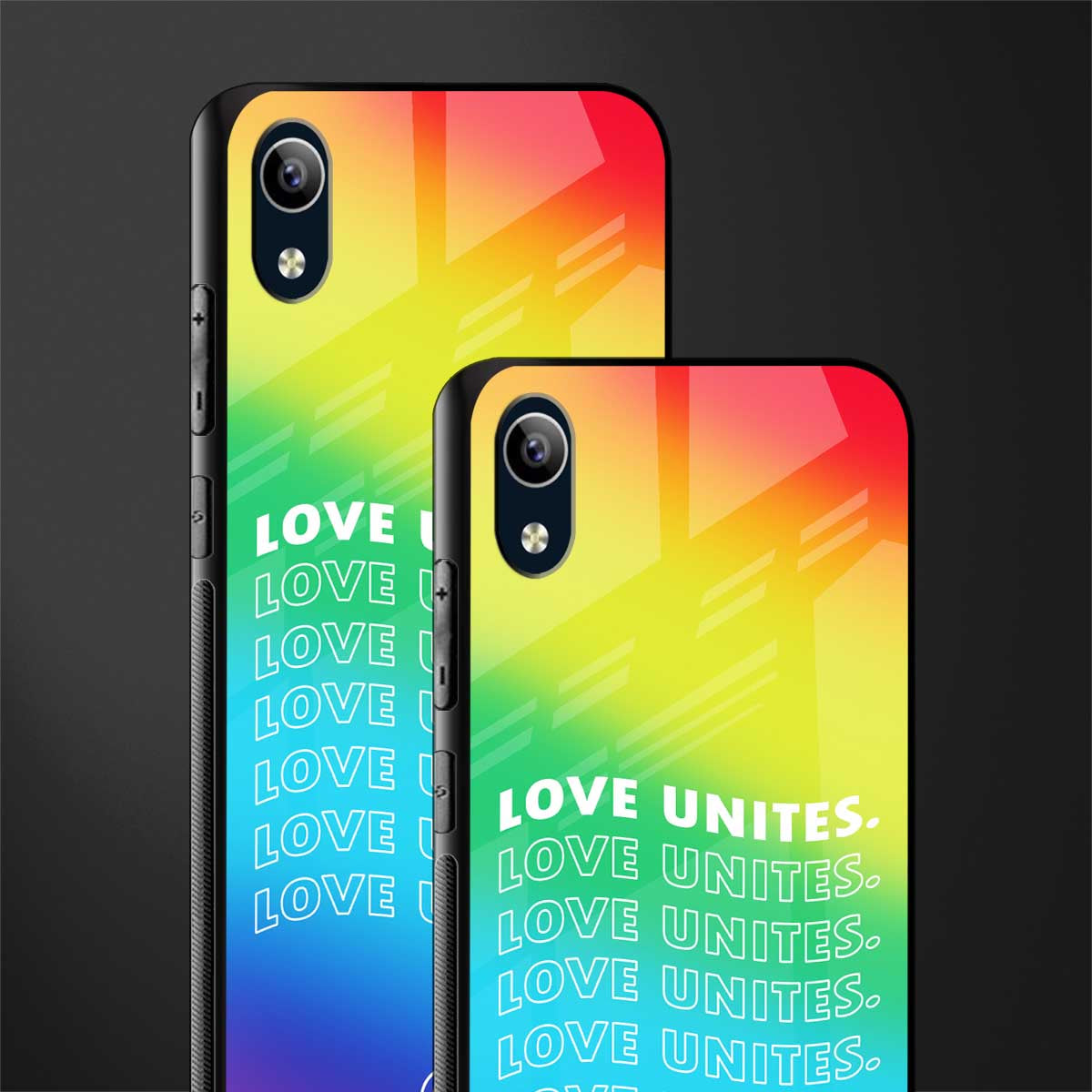 love unites glass case for vivo y1s without fingerprint image-2