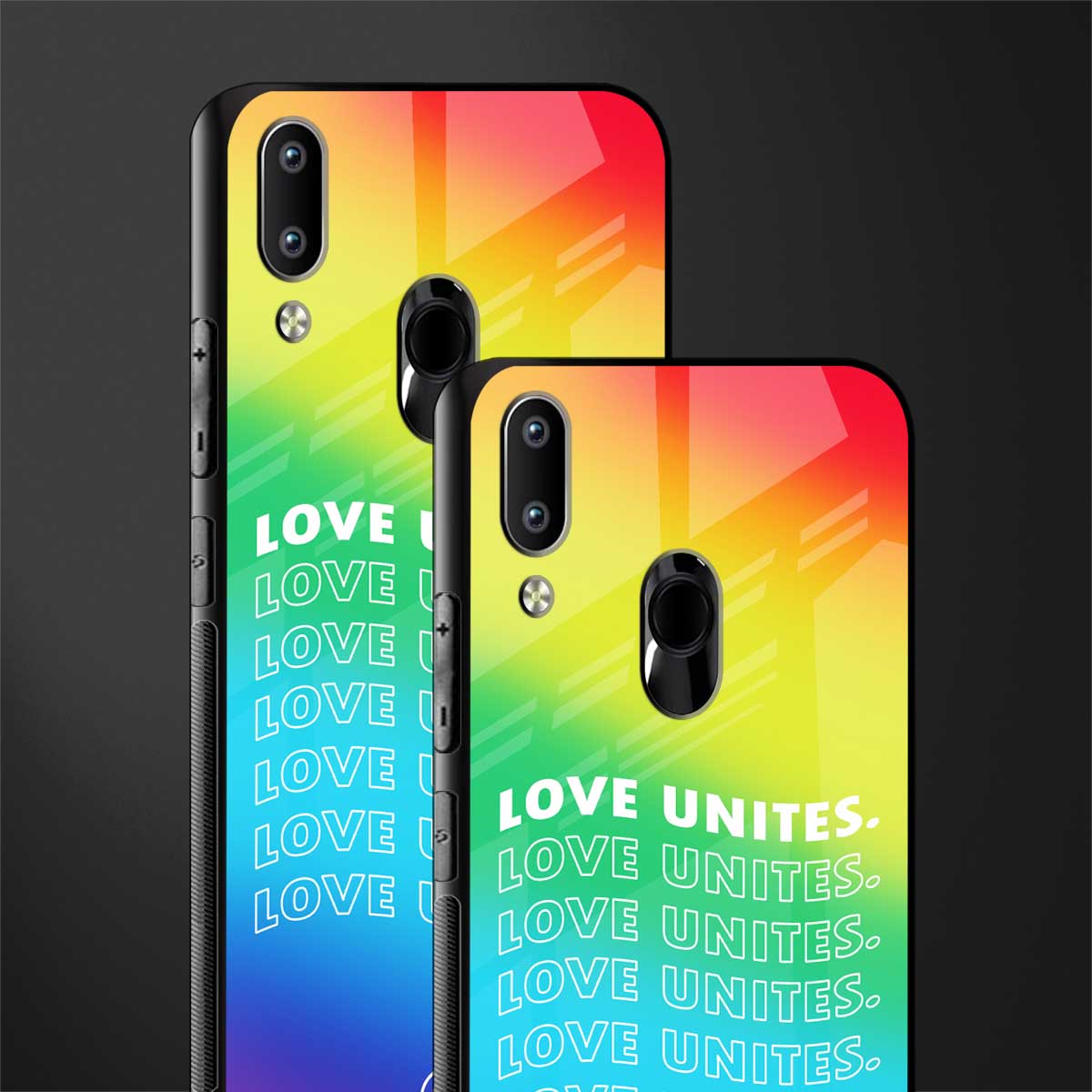 love unites glass case for vivo y91 image-2