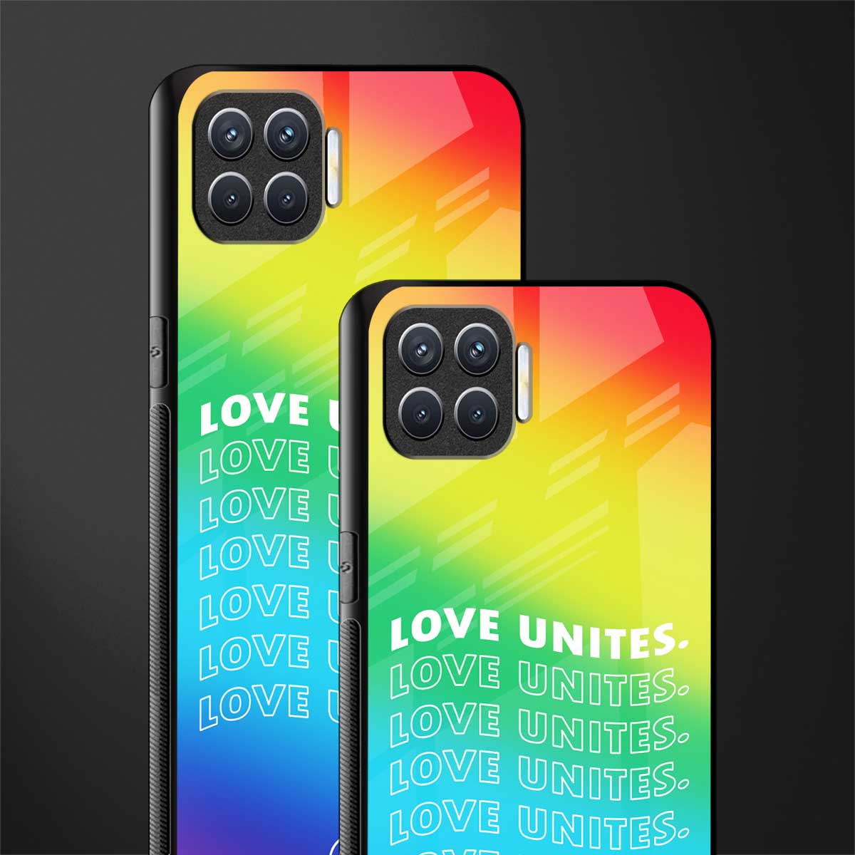 love unites glass case for oppo f17 pro image-2
