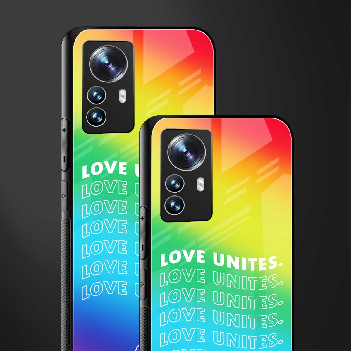 love unites back phone cover | glass case for xiaomi 12 pro