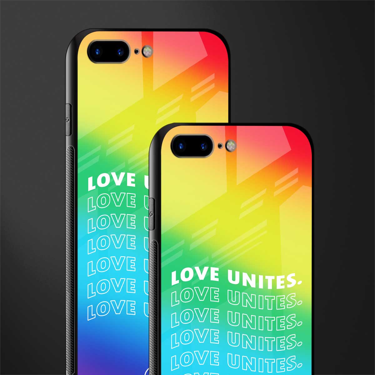 love unites glass case for iphone 7 plus image-2