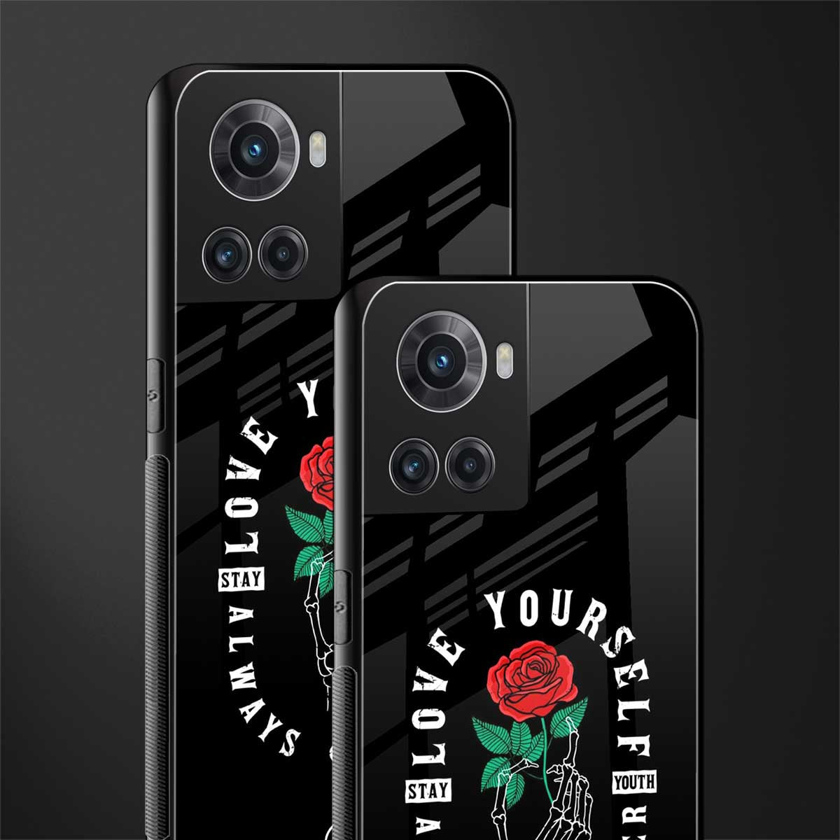 love yourself back phone cover | glass case for oneplus 10r 5g