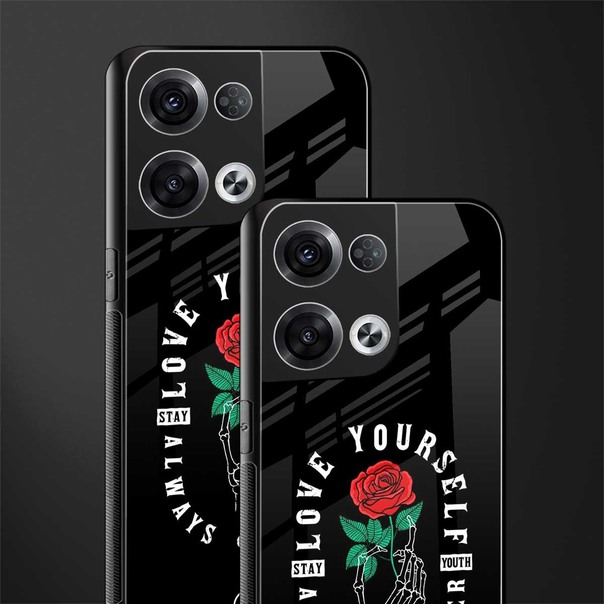 love yourself back phone cover | glass case for oppo reno 8