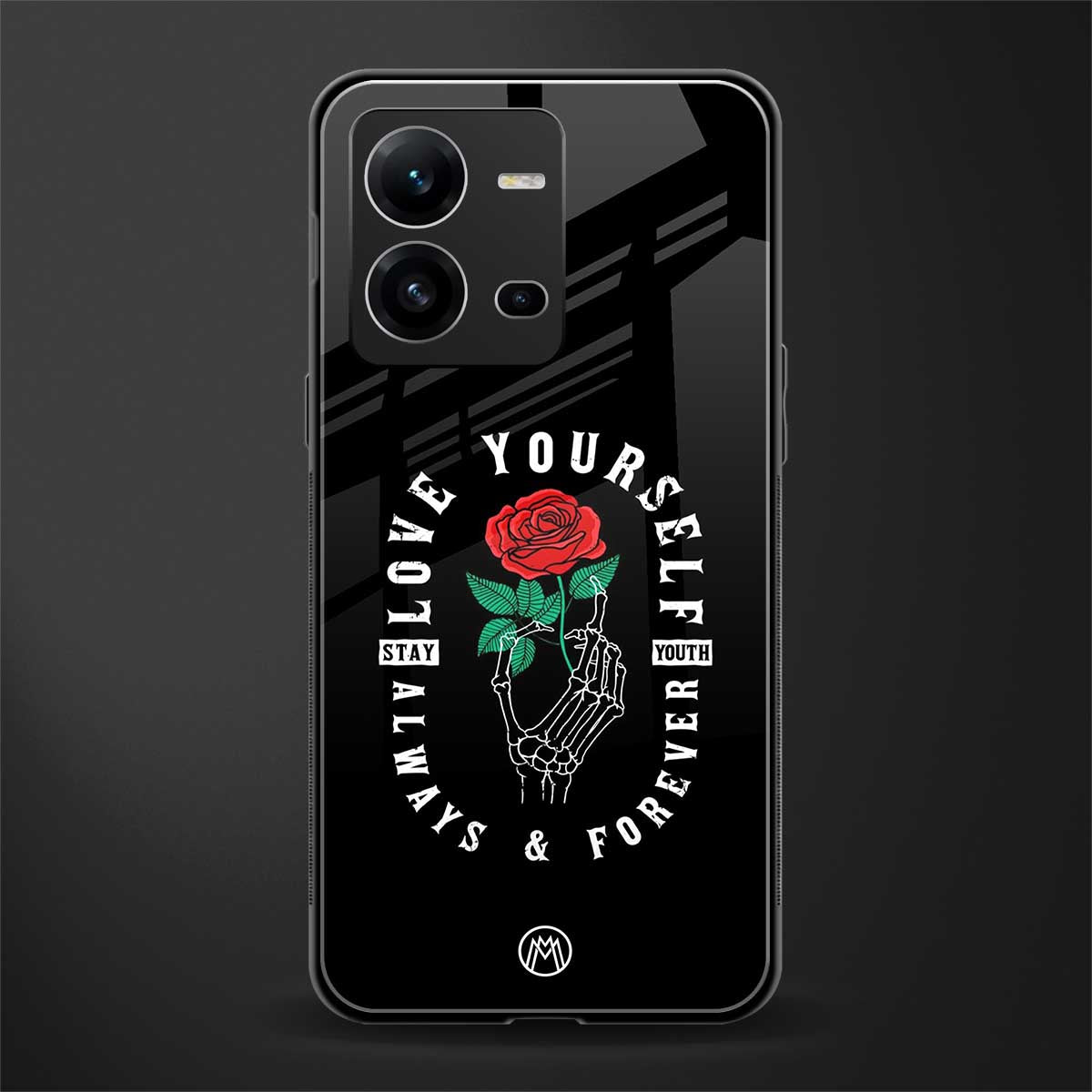 love yourself back phone cover | glass case for vivo v25-5g