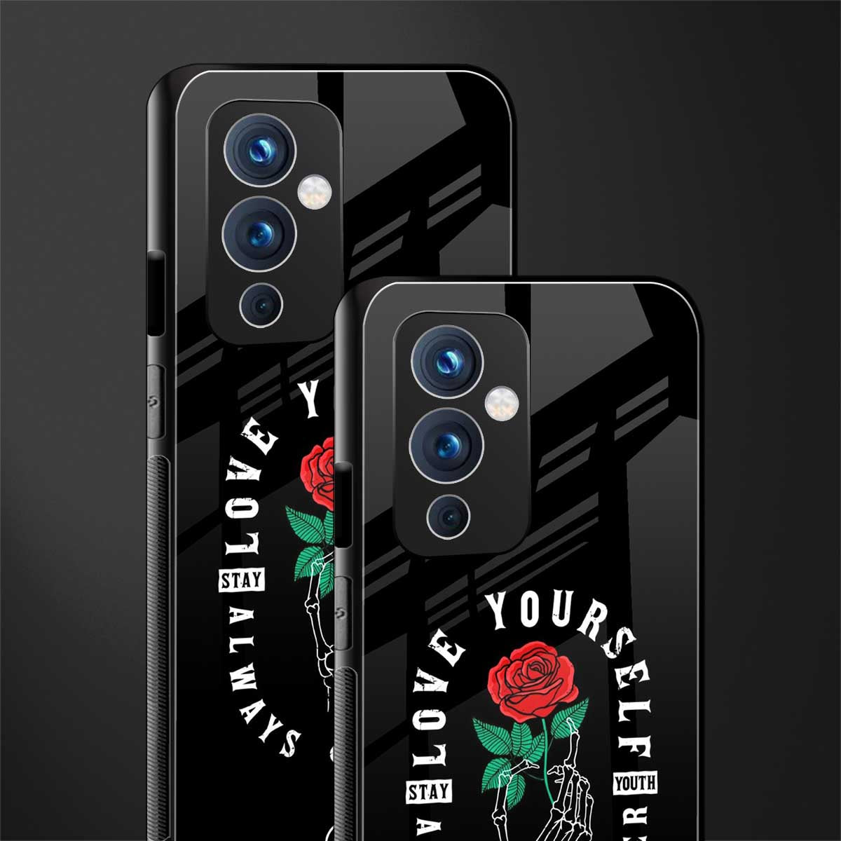 love yourself back phone cover | glass case for oneplus 9