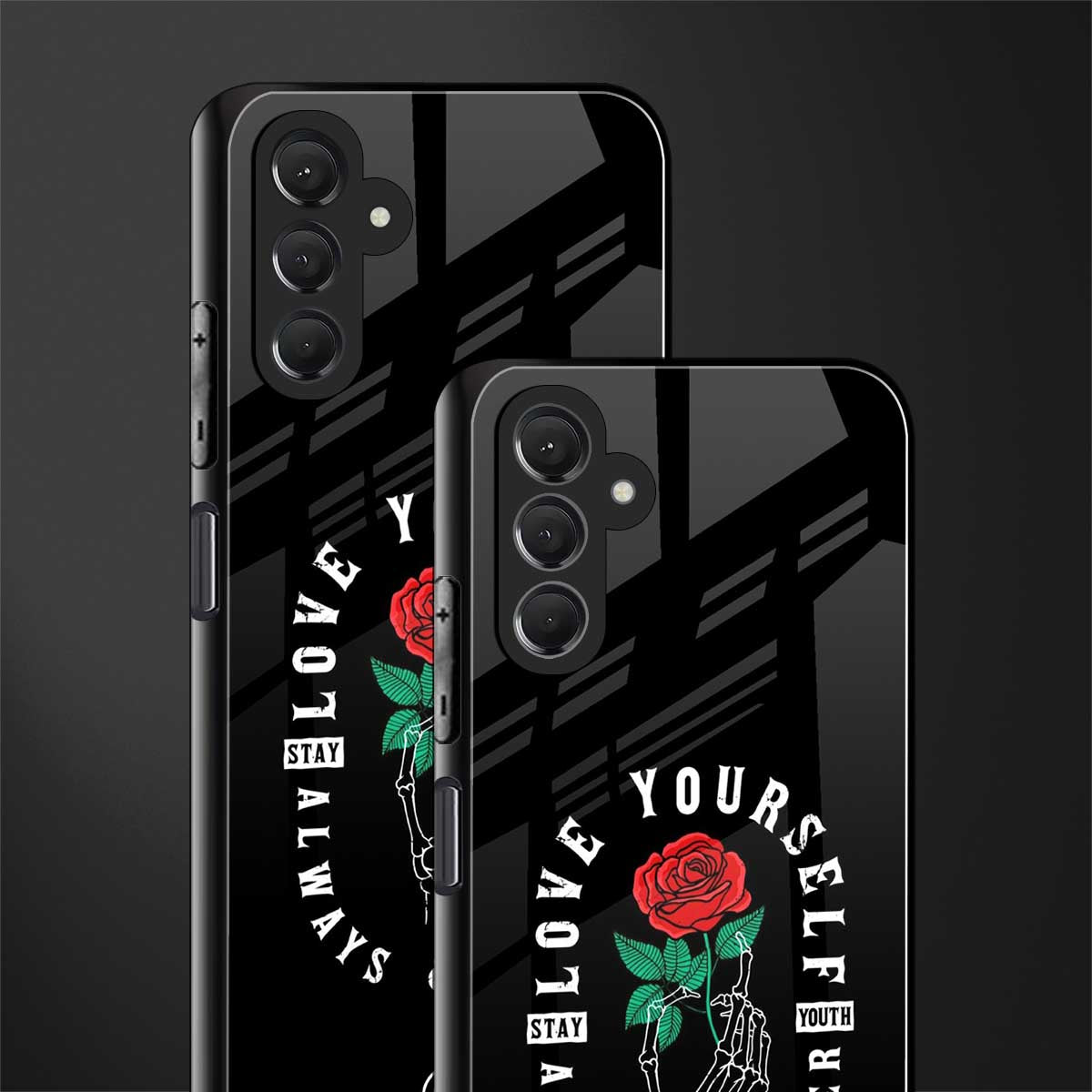 love yourself back phone cover | glass case for samsun galaxy a24 4g