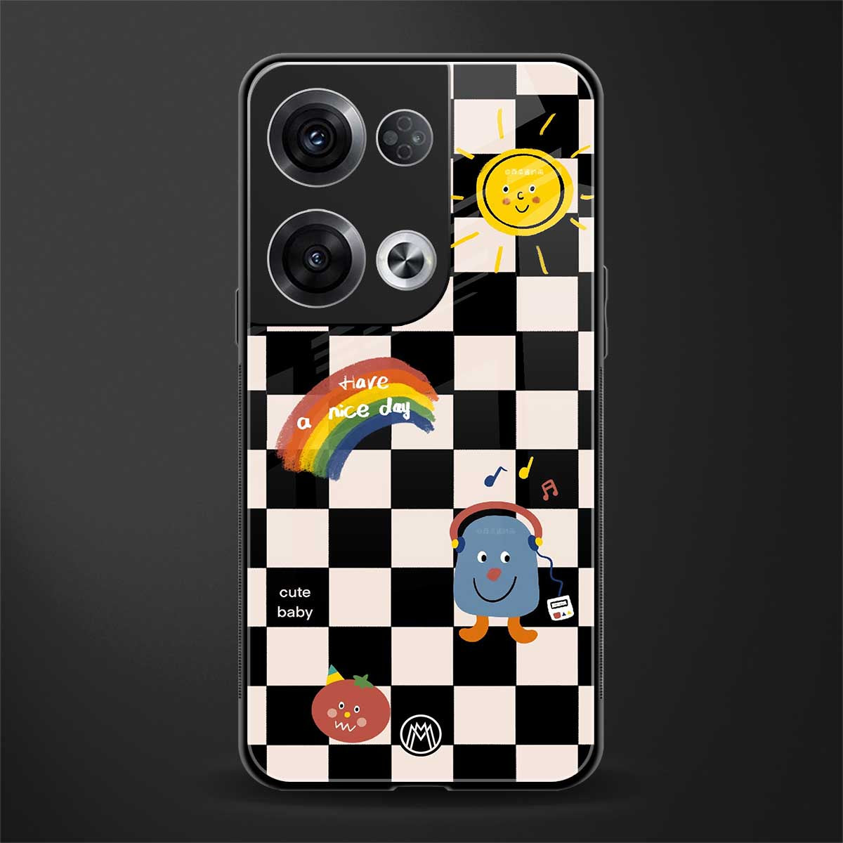 lunch break back phone cover | glass case for oppo reno 8