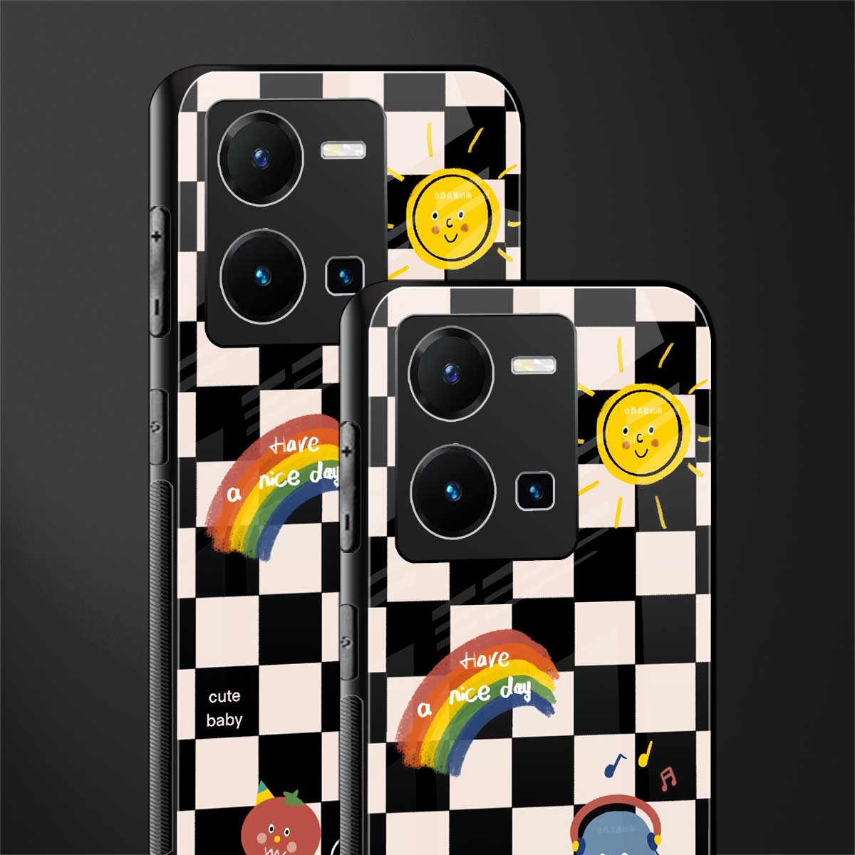 lunch break back phone cover | glass case for vivo y35 4g