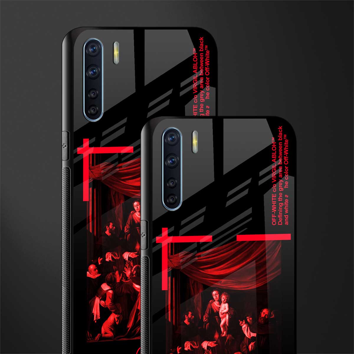madonna of the rosary glass case for oppo f15 image-2