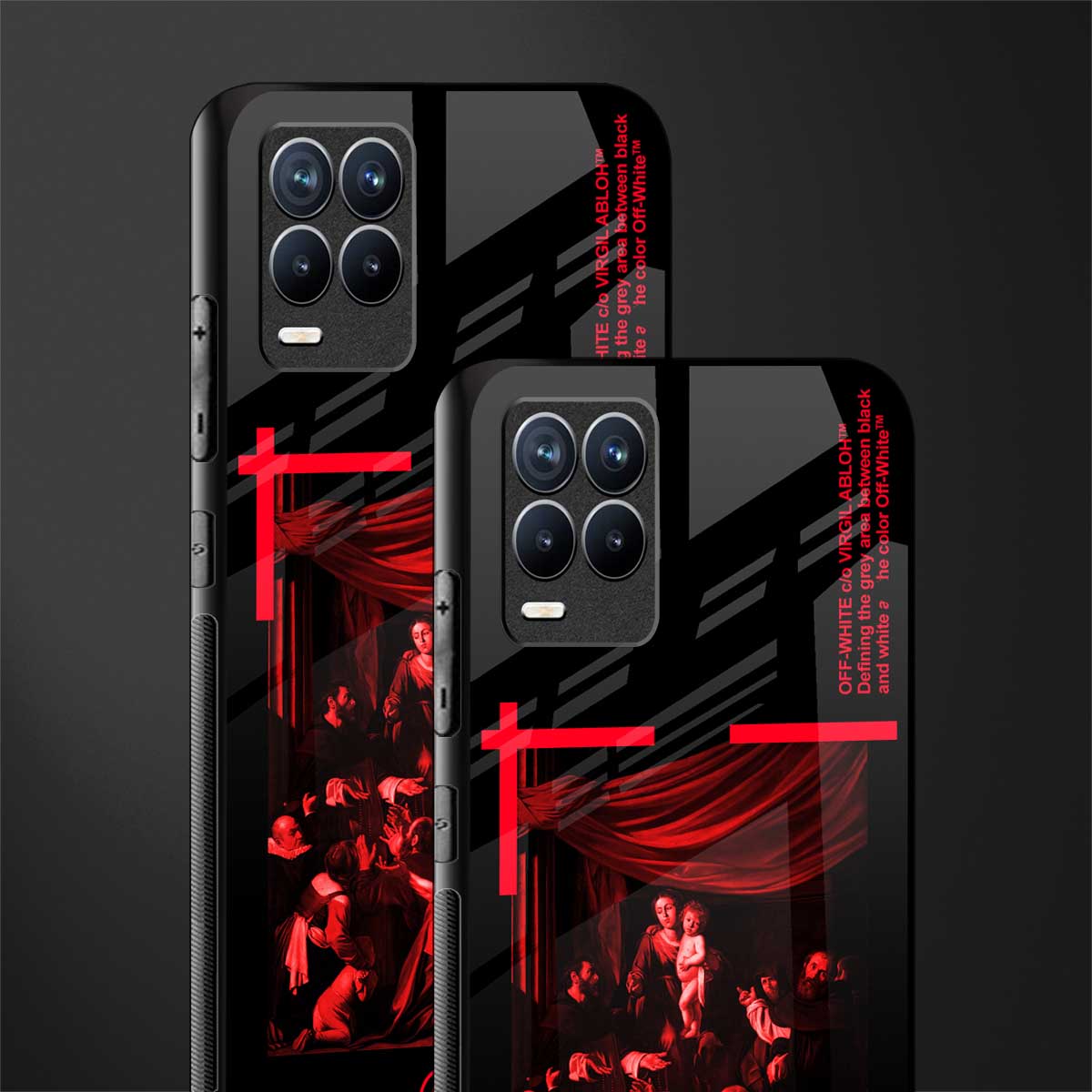 madonna of the rosary glass case for realme 8 4g image-2