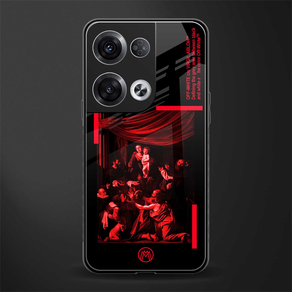 madonna of the rosary back phone cover | glass case for oppo reno 8