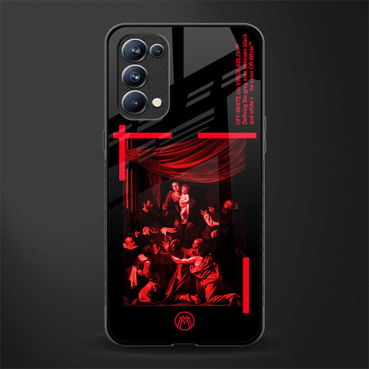 madonna of the rosary back phone cover | glass case for oppo reno 5