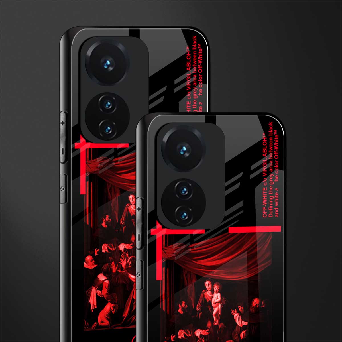 madonna of the rosary back phone cover | glass case for vivo t1 44w 4g