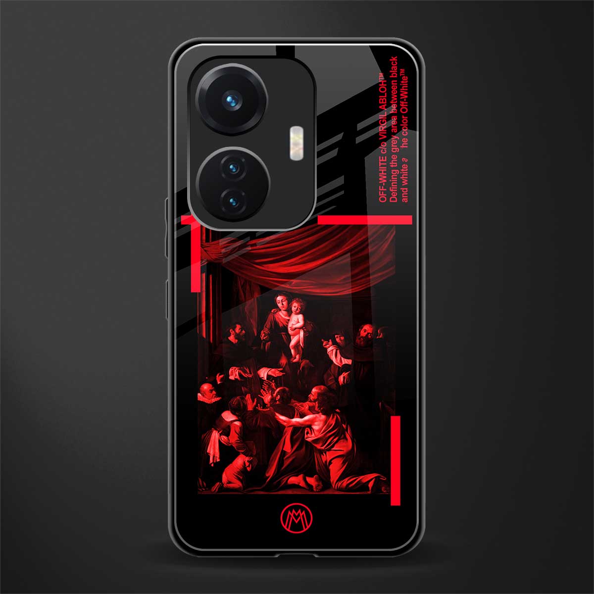 madonna of the rosary back phone cover | glass case for vivo t1 44w 4g