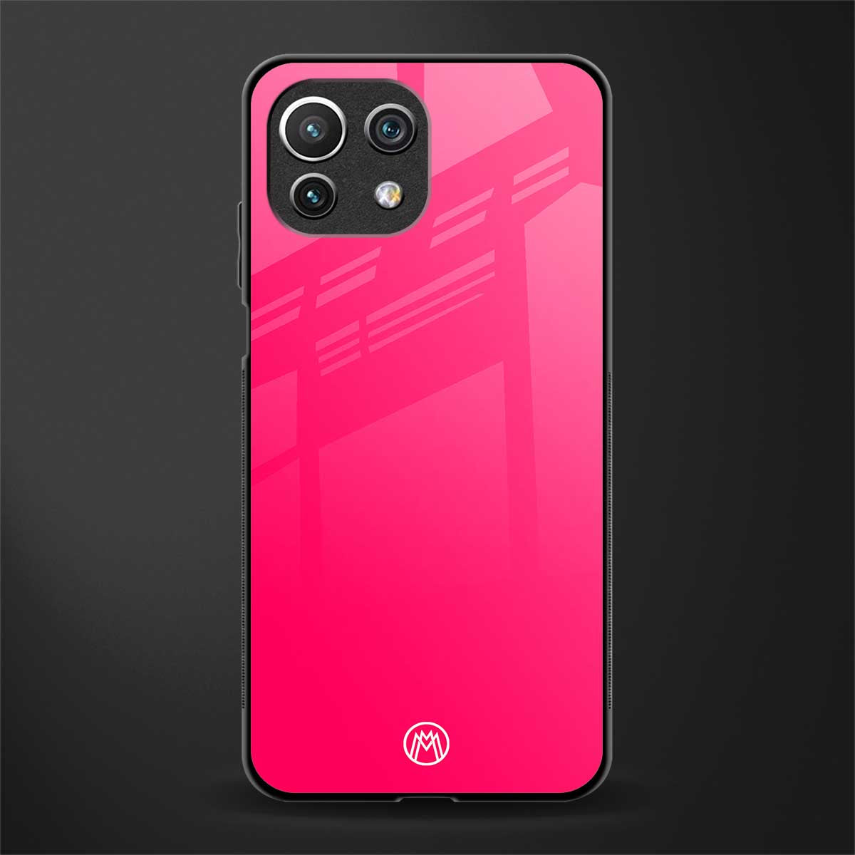magenta paradise glass case for mi 11 lite image