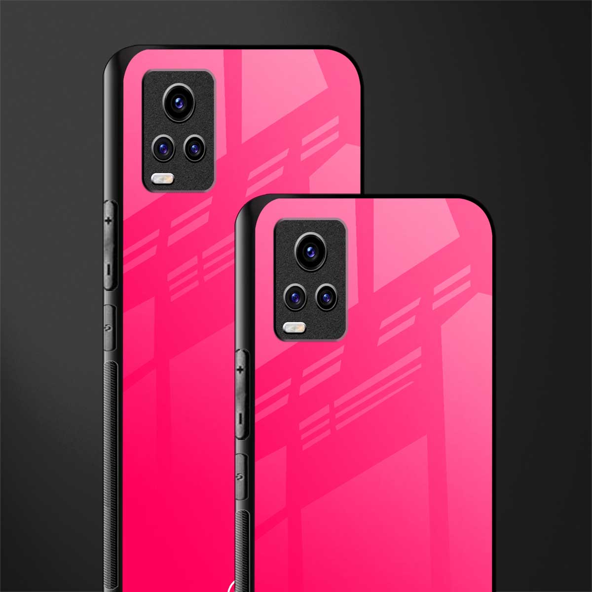 magenta paradise back phone cover | glass case for vivo y73