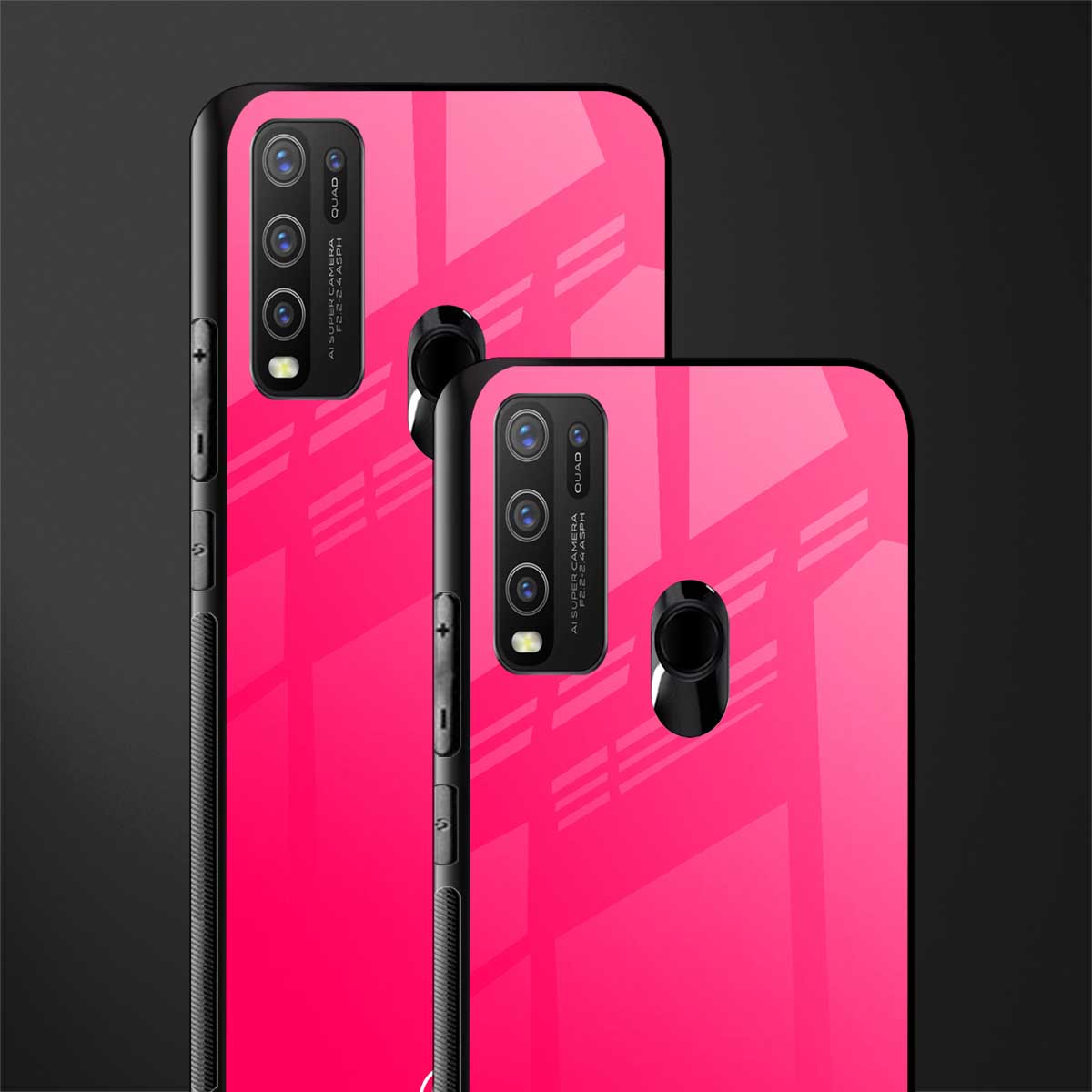 magenta paradise glass case for vivo y30 image-2