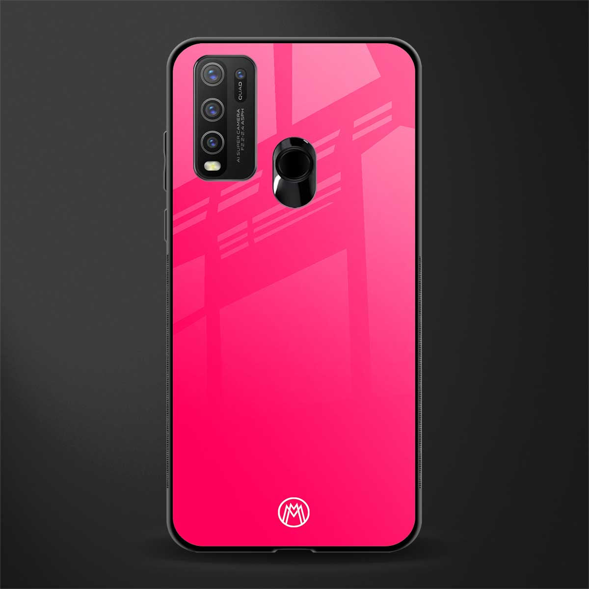 magenta paradise glass case for vivo y30 image