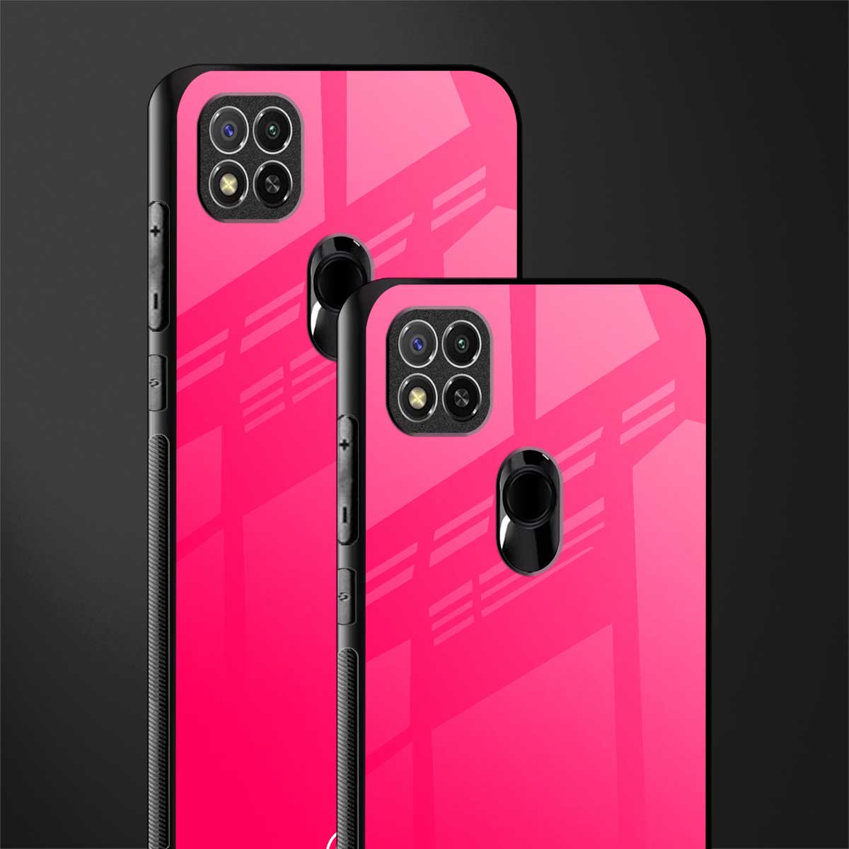 magenta paradise glass case for redmi 9c image-2