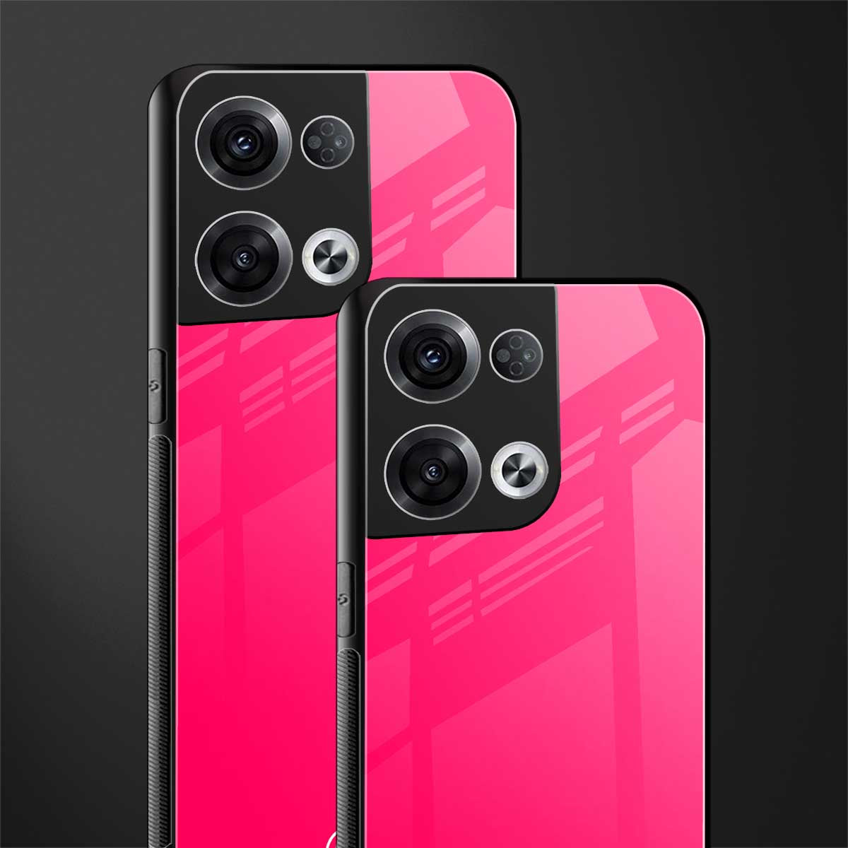 magenta paradise back phone cover | glass case for oppo reno 8