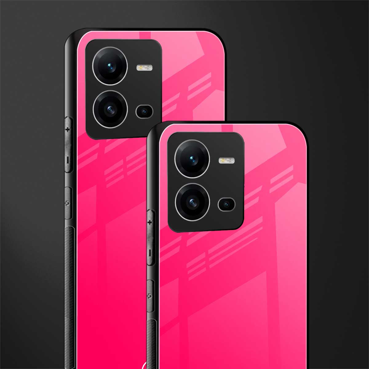magenta paradise back phone cover | glass case for vivo v25-5g