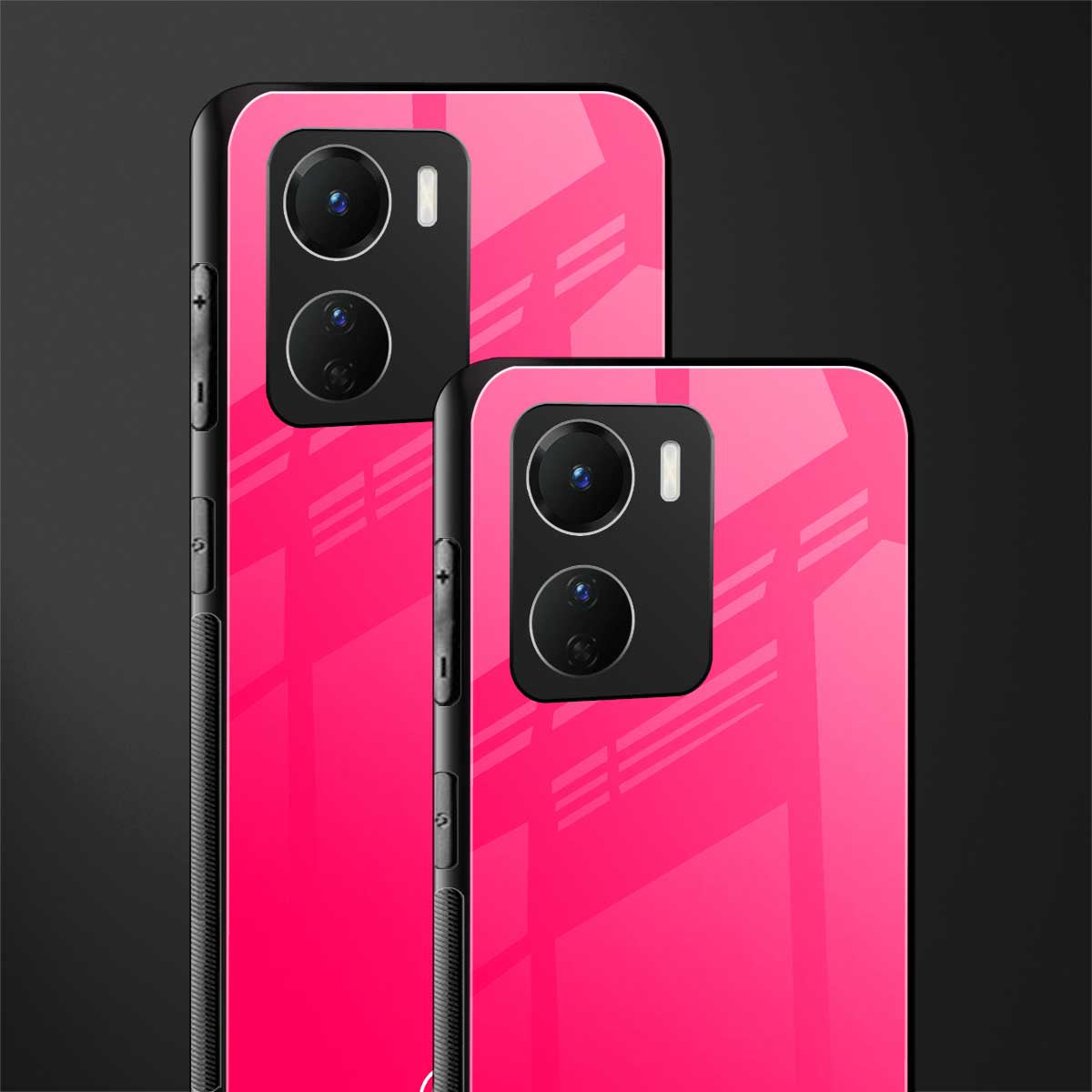 magenta paradise back phone cover | glass case for vivo y16